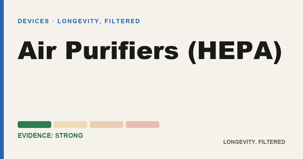 Air Purifiers (HEPA), evidence-rated longevity guide
