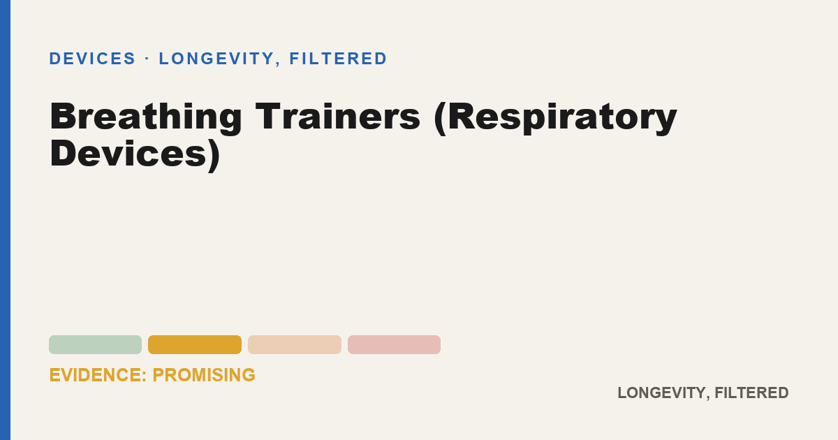 Breathing Trainers (Respiratory Devices), evidence-rated longevity guide