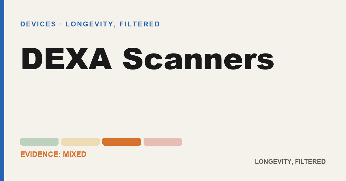 DEXA Scanners, evidence-rated longevity guide