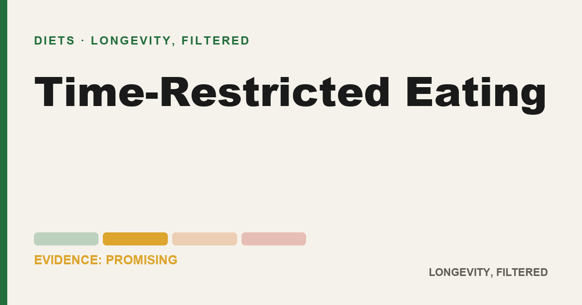 Time-Restricted Eating, evidence-rated longevity guide