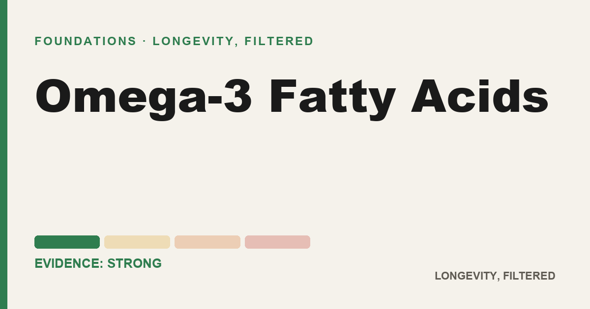 Omega-3 Fatty Acids, evidence-rated longevity guide