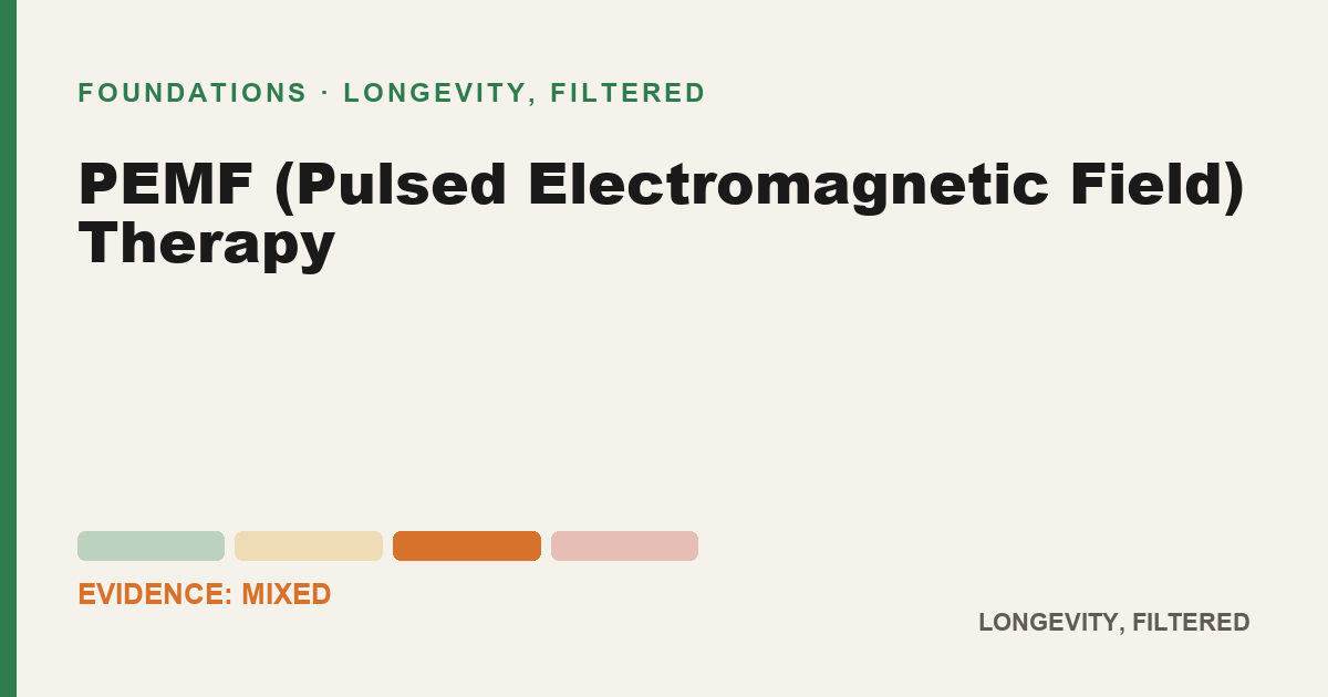 PEMF (Pulsed Electromagnetic Field) Therapy, evidence-rated longevity guide