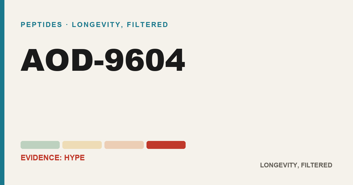 AOD-9604, evidence-rated longevity guide