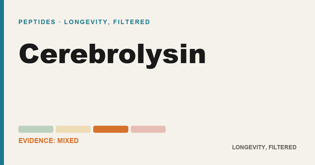 Cerebrolysin, evidence-rated longevity guide