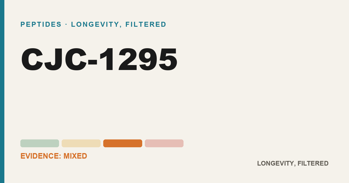 CJC-1295, evidence-rated longevity guide