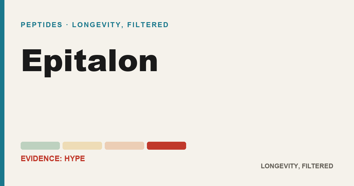 Epitalon, evidence-rated longevity guide