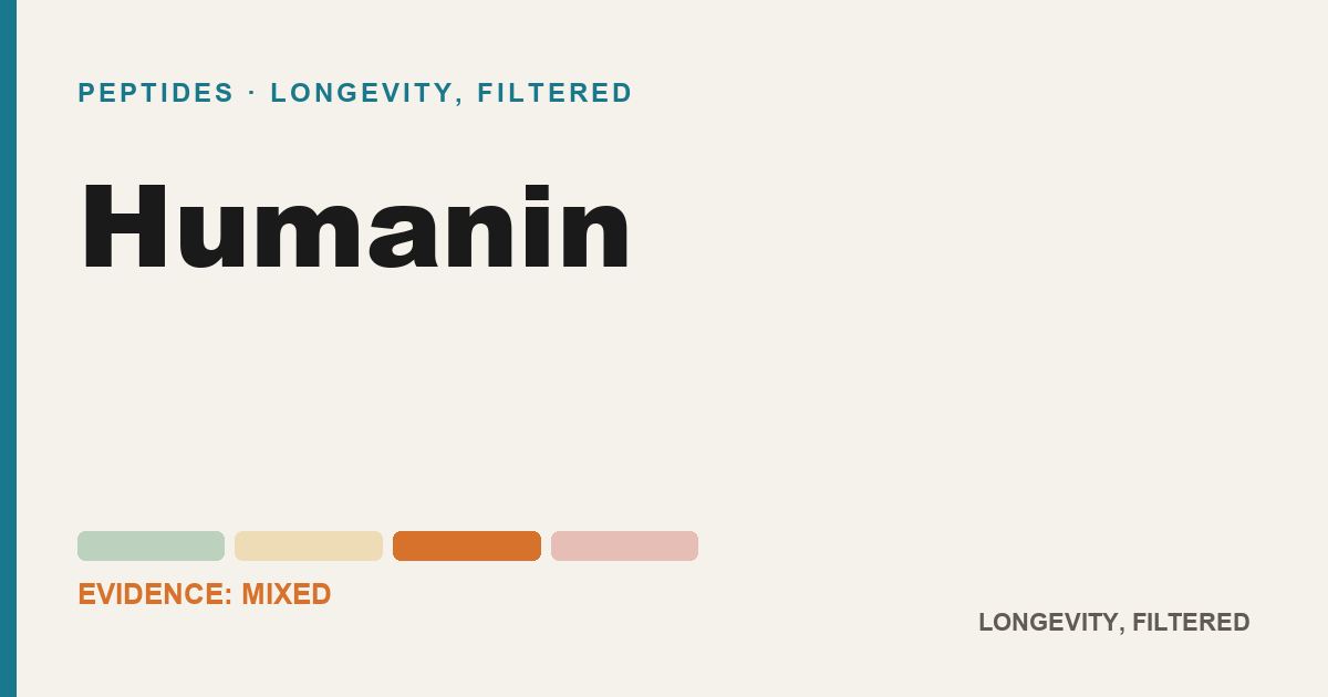 Humanin, evidence-rated longevity guide