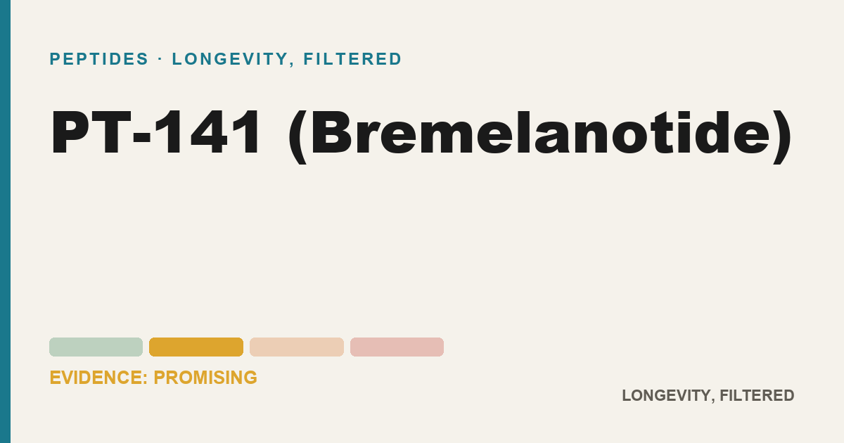 PT-141 (Bremelanotide), evidence-rated longevity guide
