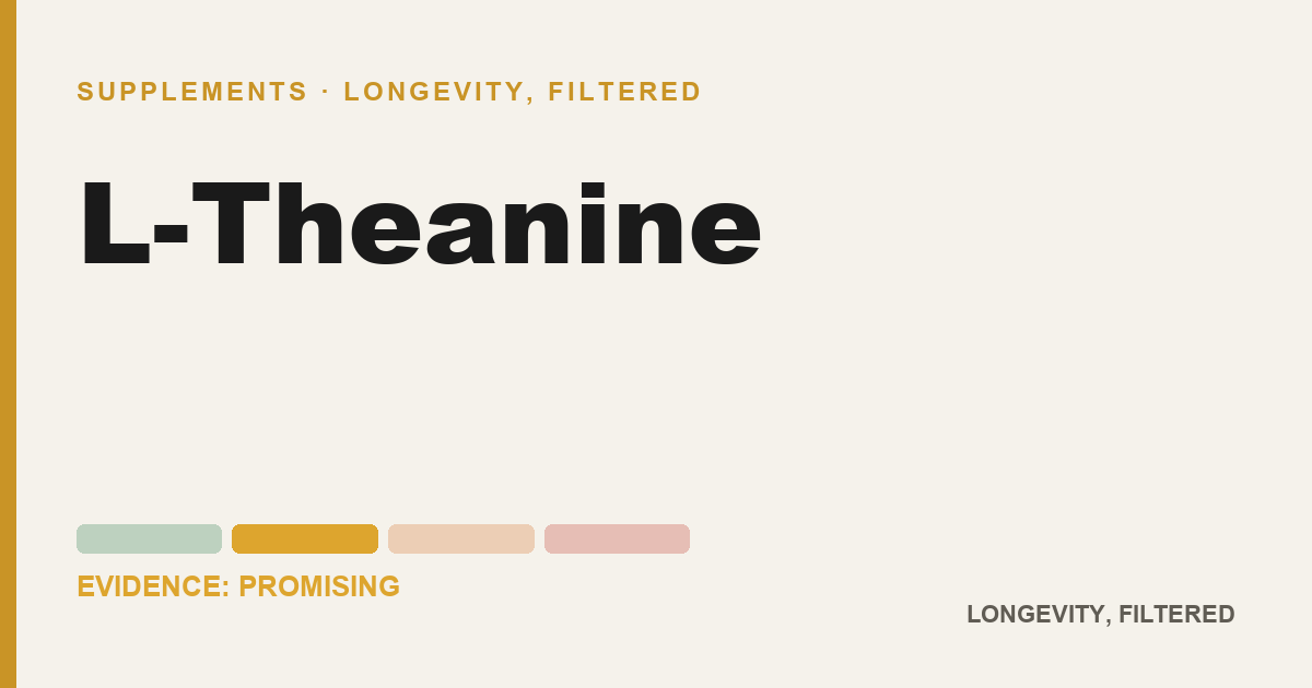 L-Theanine, evidence-rated longevity guide