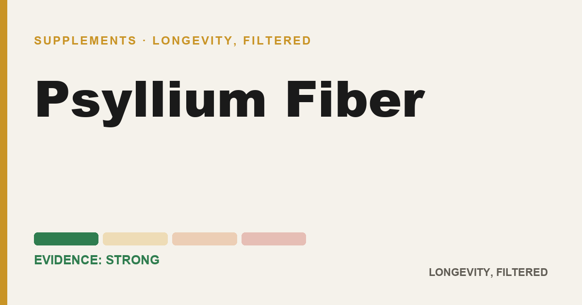 Psyllium Fiber, evidence-rated longevity guide