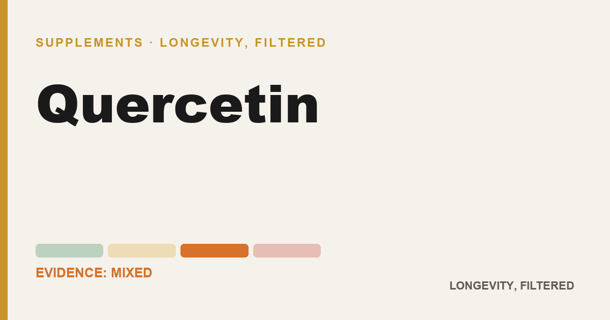 Quercetin, evidence-rated longevity guide